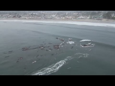 Wharf collapses in Santa Cruz, California