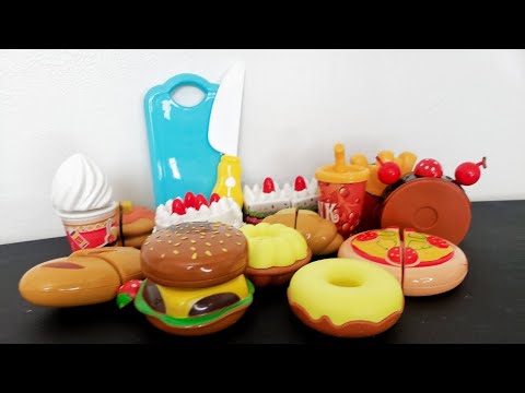 4 minutes Satisfying with Uboxing Chop Chop Cutting Snack Play Set/Kitchen Food Toys/Funny Toys ASMR