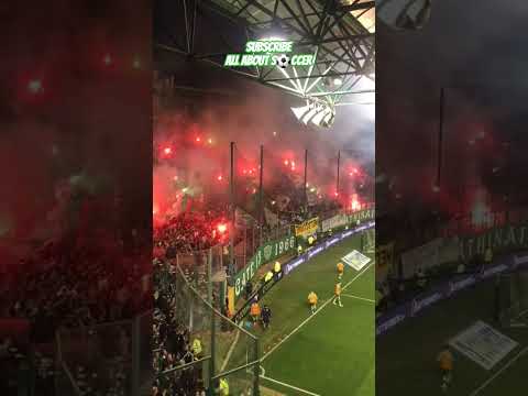 GATE 13 ON FIRE!!! #panathinaikosfc #panathinaikos #gate13 #leoforos #παο #θυρα13 #football #fans