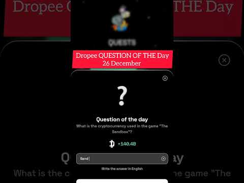 DROPEE 26 DECEMBER QUESTION OF THE DAY