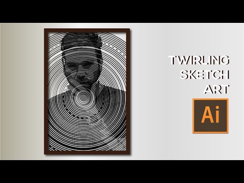 HOW TO CREATE TWIRLING SKETCH ART EFFECT IN ILLUSTRATOR | QUICK TUTORIAL