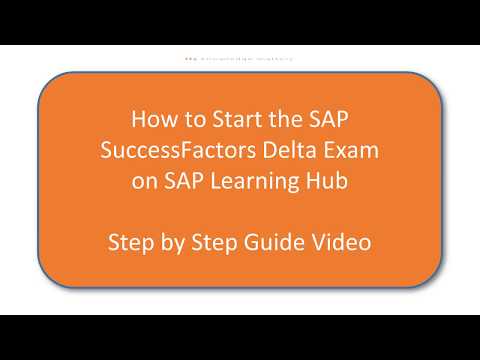 How to Start the SAP SuccessFactors Delta Exam on the SAP Learning Hub