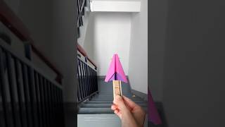 How to make a paper origami airplane with launcher ✈️😍 #shorts #youtubeshorts #art #origami #craft