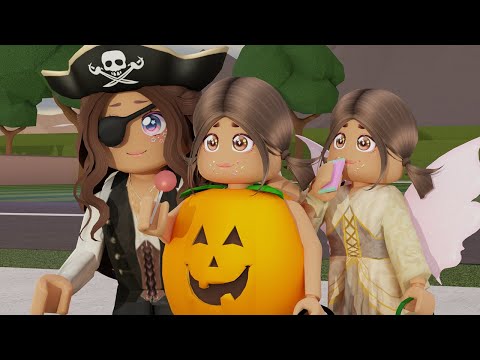 GOING TRICK OR TREATING WITH MY FAMILY | Roblox Roleplay