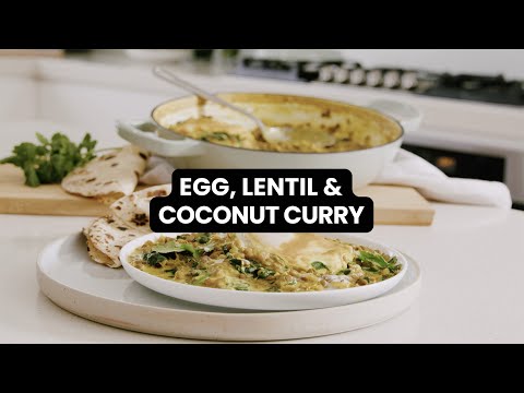 Whip up this speedy Egg, Lentil, And Coconut Curry under 20 minutes!