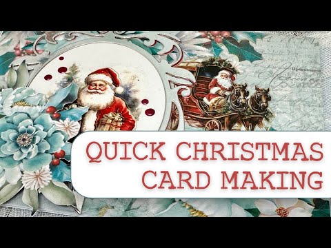 HOW TO MAKE A CHRISTMAS CARD IN 12 MINUTES! Card making design idea