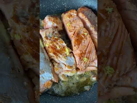 LEMON BUTTER SALMON #shorts #asmr #salmon