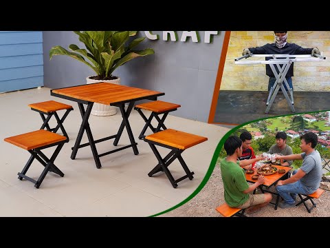 How to DIY Amazing Chairs & Table Set for Picnics & Camping Trips