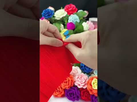 DIY pipe cleaner rose flower gift#diy #flowers #gift #craft #handmadegifts #rose #diyashion #ribbon