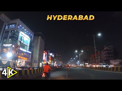 2.8 Km Flyover (Night View)  @shaikpet | 4k Drive Hyderabad