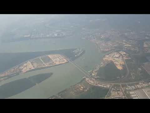 Malaysia Airlines flying over North Port - Port Klang - Bukit Tinggi - Bandar Botanik Selangor