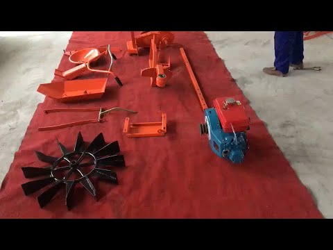 Single-wheel paddy field tillage machine installation test