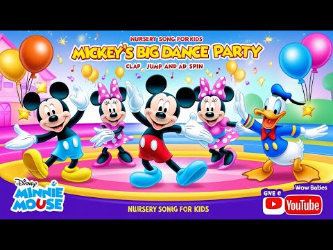 Mickey’s Big Dance Party|| Clap Jump and Spin|| Wow Babies|| Nursery Song For Kids|#kidssongs