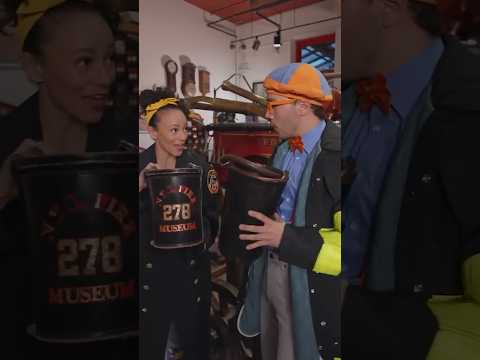 Meekah and Blippi's Fire Bucket Brigade #shorts