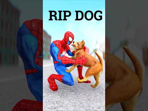 Sad Story : Spider-man lost his pet dog #gta #spiderman #chaisawman #funny  #funnyvideo #sad