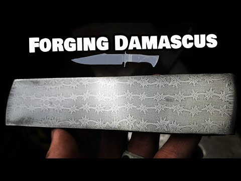 Making💥 Barbed Wire Damascus ? pt 3