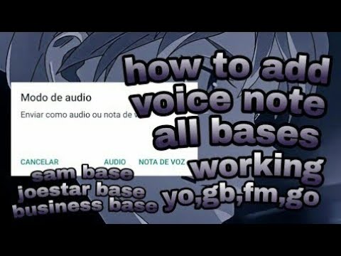 How to add audio to voice note in your whatsapp//All base working// video by @Zero Wa Mods