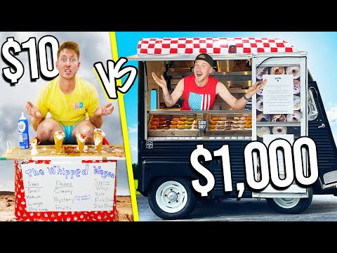 $10 vs $1,000 Food Trucks! *Budget Challenge*