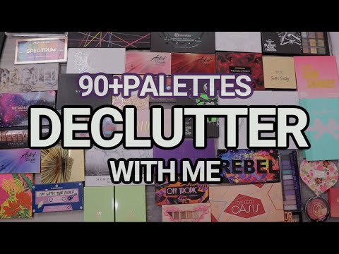 EYESHADOW PALETTE DECLUTTER DRUGSTORE | AFFORDABLE PALETTES