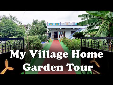 మా పల్లెటూరి ఇంటి గార్డెన్ టూర్🏡 || My Village Home Garden Tour In Telugu || Home Tour In Telugu