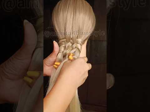 Double Chinese ladder braid #hairstyle #shortsvideo #braids