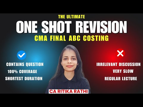 ABC Costing One Shot Revision | CMA Final Costing | CMA Inter Costing | CA Ritika Rathi