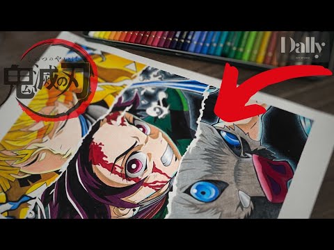 HOW TO DRAW ✨TANJIRO, ZENITSU & INOSUKE✨FROM DEMON SLAYER [KIMETSU NO YAIBA]🔥‼️