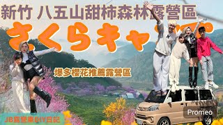 Camping｜親子露營Vlog ｜ 新竹尖石 ｜八五山甜柿森林露營區｜IG爆紅的櫻花海｜爆開的櫻花季｜不輸日本的櫻花｜小朋友寫真｜雲海｜大景都會被我們遇到｜我們運氣超好｜