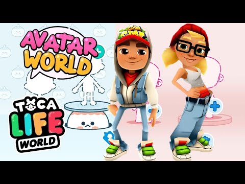 TRICKY e JACK / SUBWAY SURF / in the versions TOCA LIFE , AVATAR WORLD, MIGA WORLD E YOYA WORLD