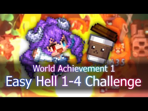 Easy Hell 1-4 Challenges | Guardian Tales World Achievement 1