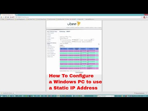 How To Configure a Windows PC to use a Static IP Address