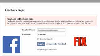 Facebook Will Be Back Soon Fix