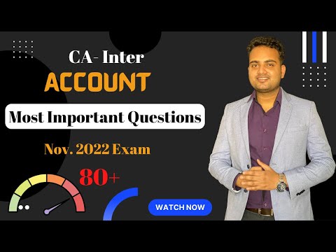 Most Important topics for account exam|| CA Inter Examination|| Must Do list || Nov 2022