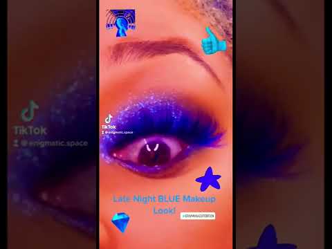 Grwm Blue Makeup Look #wocmakeup #blackmakeup #coloredlashes  #tiktokmakeup2022  #fyp #juviasplace