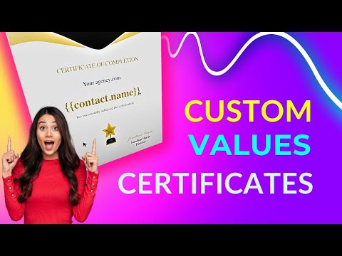 How to Add NAMES (Custom Values) of Your Students To Certificates AUTOMATICALLY #crm #onlinecourse