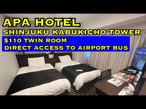 APA Hotel Shinjuku Kabukicho Tower | Twin Room | Public Bath | Airport Limousine Bus | Tokyo, Japan