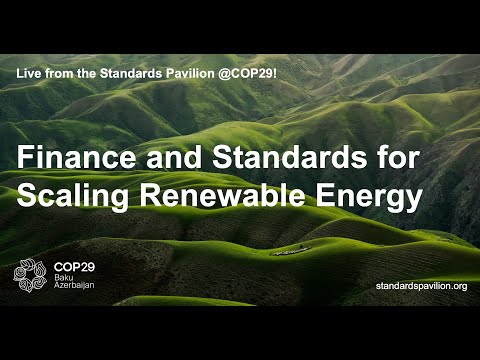 Finance and Standards for Scaling Renewable Energy