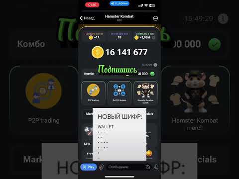 Секретный шифр в Hamster Kombat на 8.06.24