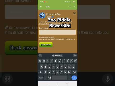 Zoo riddle 08-01-2025 #zooriddle #zooairdrop #zooriddleoftheday #zooriddle8-1-2025