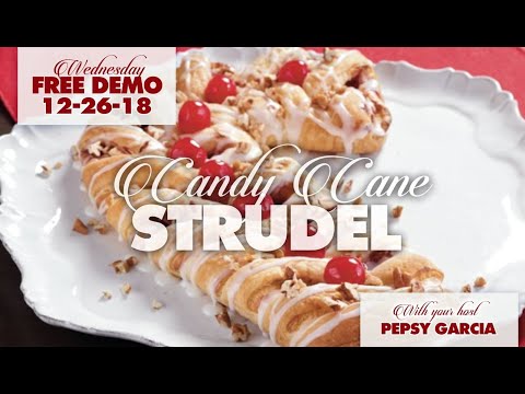 Pepsy Garcia Live Stream from Bakers Bodega Express making a Candy Cane Strudel