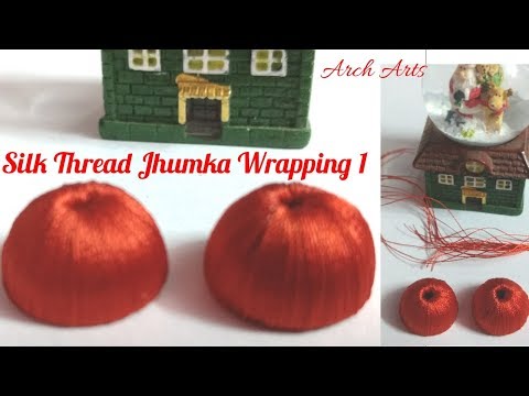 2 Best Silk Thread Jhumka Wrapping Techniques | Part - 1 | DIY Indian Jewellery