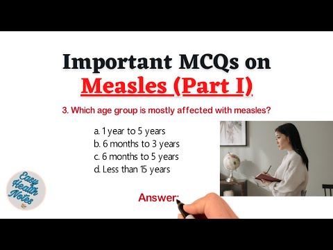 Top 10 Important Multiple Choice Questions (MCQs) on Measles (Part I)_Health exams