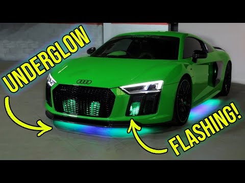 Audi R8 Gets UNDERGLOW & FLASHING LIGHTS