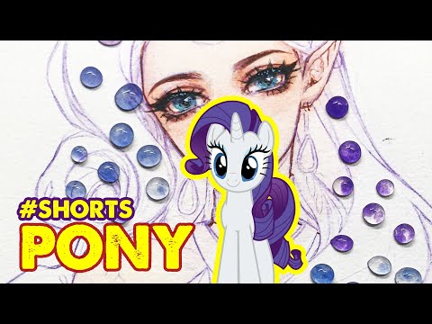 Drawing Rarity into Human - My Little Pony #shorts #hutachan