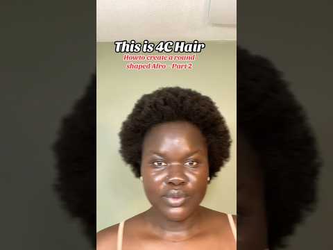 This is 4C Hair: How I comb out Hair to achieved a round shaped Afro #shorts #shortvideo #4chair