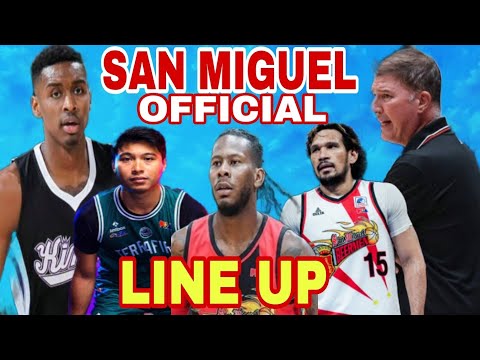 SAN MIGUEL BEERMEN OFFICIAL ROSTER LINE OF PBA COMMISSIONERS CUP