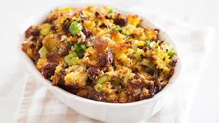 Thanksgiving Cornbread Dressing with Sausage