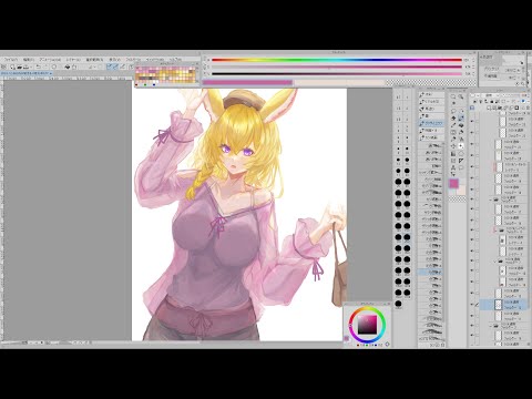 無言で作業垂れ流し【お絵かき/尾丸ポルカ】