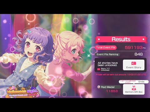 [BanG Dream!] Halloween Night, We Hold Hands and Dance | [VS Live Event] | T848 & T973 Song  Results