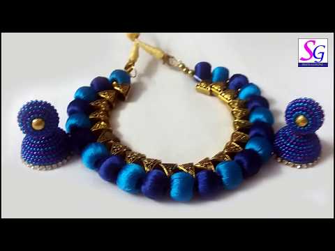 How to make Silk thread Bail Necklace | simple methods